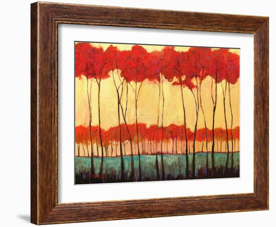 Tall Red Trees-Patty Baker-Framed Art Print