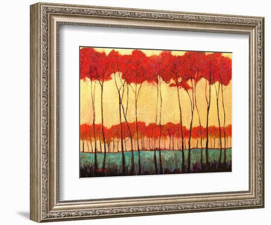 Tall Red Trees-Patty Baker-Framed Art Print