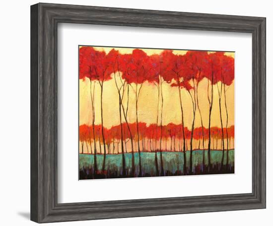 Tall Red Trees-Patty Baker-Framed Art Print