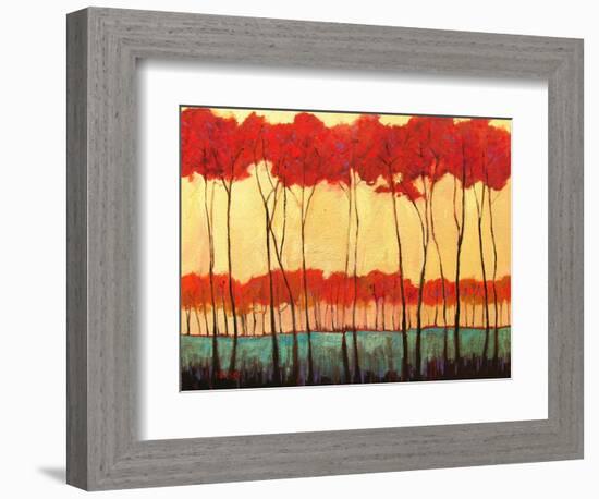 Tall Red Trees-Patty Baker-Framed Art Print