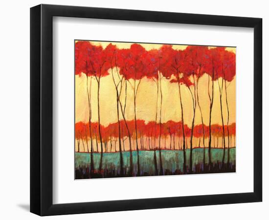 Tall Red Trees-Patty Baker-Framed Art Print