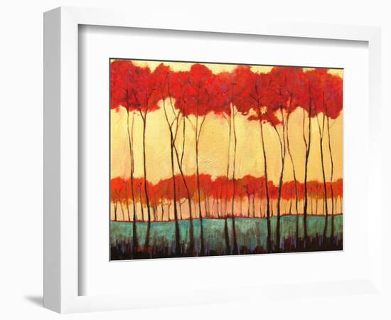 Tall Red Trees-Patty Baker-Framed Art Print