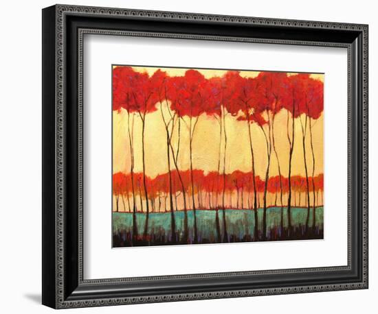 Tall Red Trees-Patty Baker-Framed Art Print