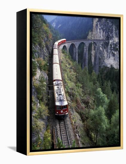 Tall Rock Bridge, Bernina, Switzerland-Gavriel Jecan-Framed Premier Image Canvas