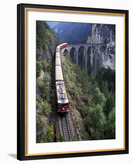 Tall Rock Bridge, Bernina, Switzerland-Gavriel Jecan-Framed Photographic Print