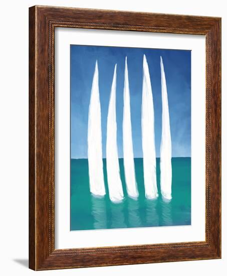 Tall Sailing Boats-Dan Meneely-Framed Art Print