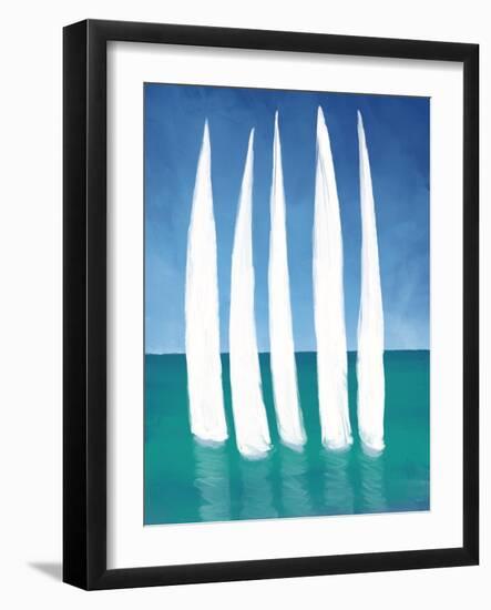 Tall Sailing Boats-Dan Meneely-Framed Art Print