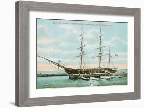 Tall Ship Constellation, Newport, Rhode Island-null-Framed Art Print