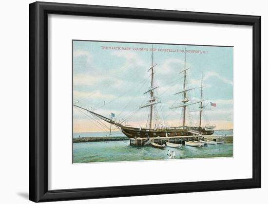 Tall Ship Constellation, Newport, Rhode Island-null-Framed Art Print