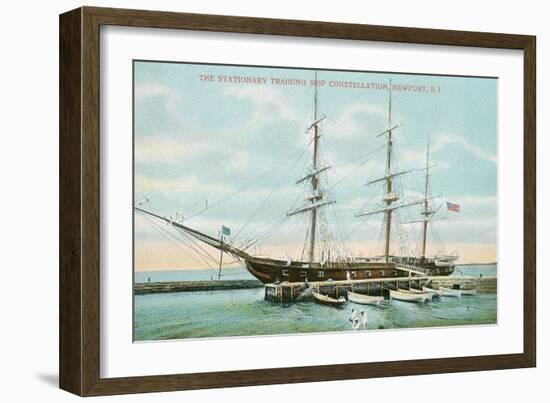 Tall Ship Constellation, Newport, Rhode Island-null-Framed Art Print