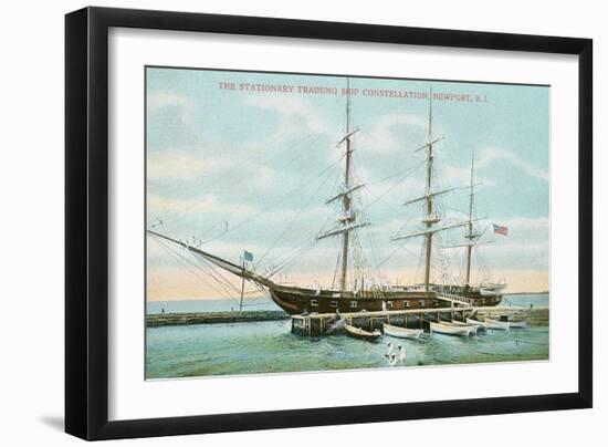 Tall Ship Constellation, Newport, Rhode Island-null-Framed Art Print