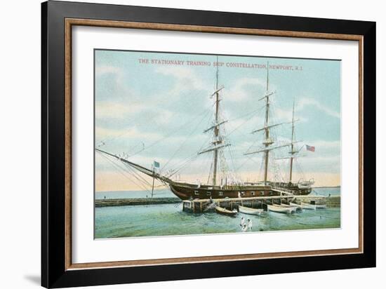 Tall Ship Constellation, Newport, Rhode Island-null-Framed Art Print