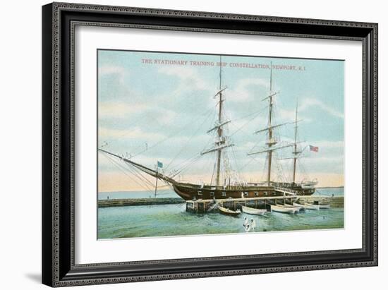 Tall Ship Constellation, Newport, Rhode Island-null-Framed Art Print