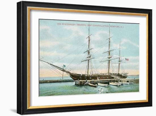 Tall Ship Constellation, Newport, Rhode Island-null-Framed Art Print