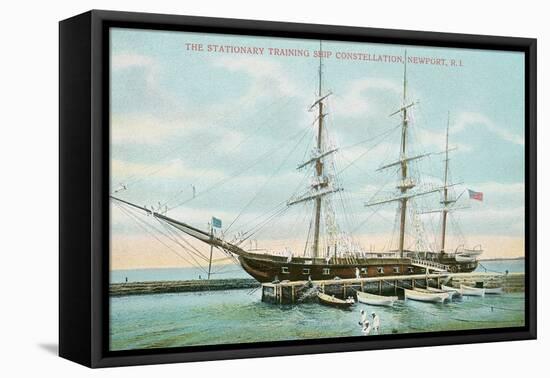 Tall Ship Constellation, Newport, Rhode Island-null-Framed Stretched Canvas