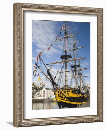 Tall Ship Grand Turk, Moored in Inner Harbour, Whitehaven. Cumbria, England, United Kingdom, Europe-James Emmerson-Framed Photographic Print