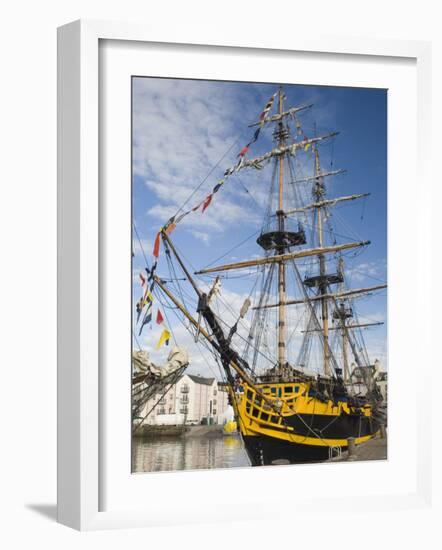 Tall Ship Grand Turk, Moored in Inner Harbour, Whitehaven. Cumbria, England, United Kingdom, Europe-James Emmerson-Framed Photographic Print