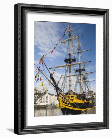 Tall Ship Grand Turk, Moored in Inner Harbour, Whitehaven. Cumbria, England, United Kingdom, Europe-James Emmerson-Framed Photographic Print