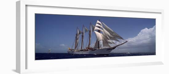 Tall Ship in the Sea, Puerto Rico-null-Framed Photographic Print