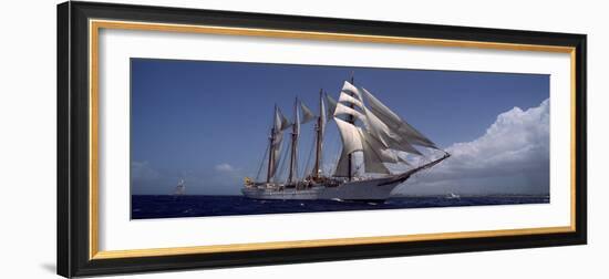 Tall Ship in the Sea, Puerto Rico-null-Framed Photographic Print