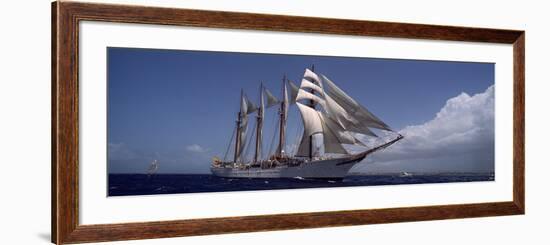 Tall Ship in the Sea, Puerto Rico-null-Framed Photographic Print