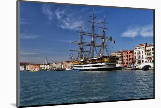 Tall Ship in Venice Harbor, Italy-George Oze-Mounted Photographic Print