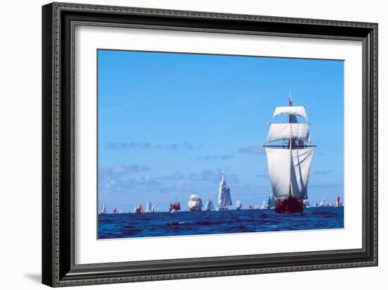 Tall Ship Regatta in the Baie De Douarnenez, Finistere, Brittany, France-null-Framed Photographic Print