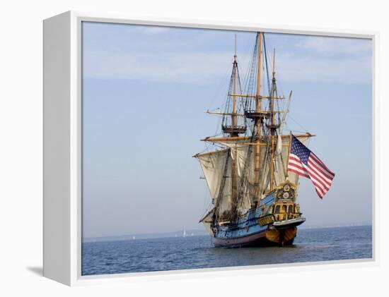 Tall Ship the Kalmar Nyckel, Chesapeake Bay, Maryland, USA-Scott T. Smith-Framed Premier Image Canvas