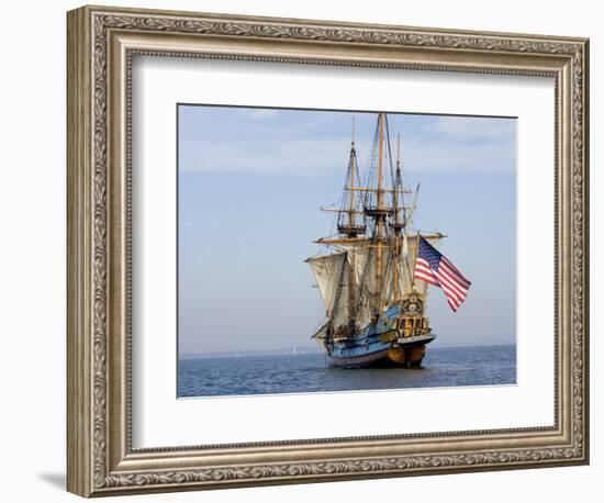 Tall Ship the Kalmar Nyckel, Chesapeake Bay, Maryland, USA-Scott T. Smith-Framed Photographic Print