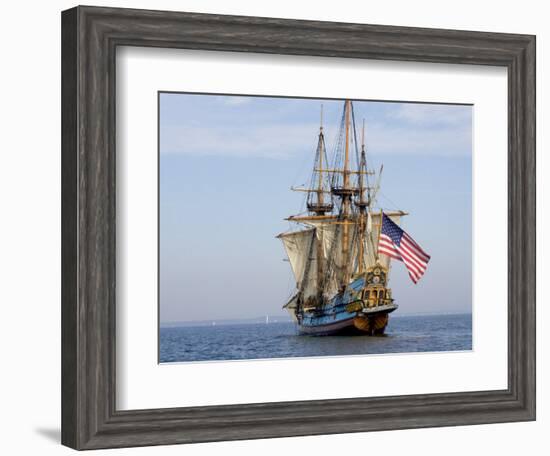 Tall Ship the Kalmar Nyckel, Chesapeake Bay, Maryland, USA-Scott T. Smith-Framed Photographic Print