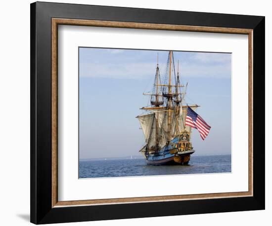 Tall Ship the Kalmar Nyckel, Chesapeake Bay, Maryland, USA-Scott T. Smith-Framed Photographic Print