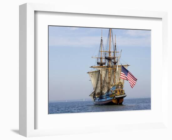 Tall Ship the Kalmar Nyckel, Chesapeake Bay, Maryland, USA-Scott T. Smith-Framed Photographic Print