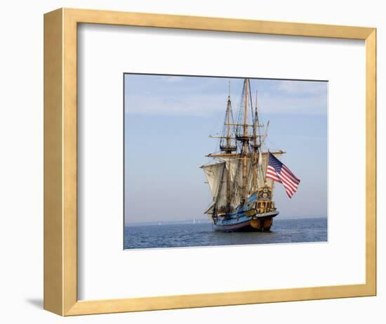 Tall Ship the Kalmar Nyckel, Chesapeake Bay, Maryland, USA-Scott T. Smith-Framed Photographic Print