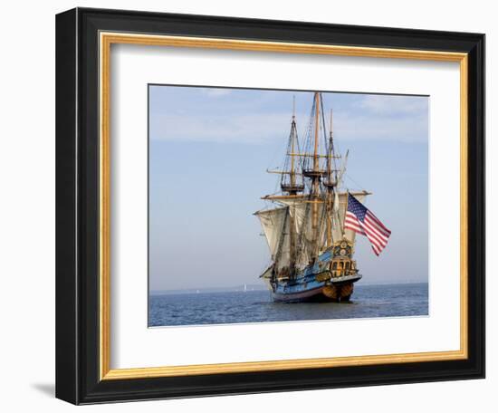 Tall Ship the Kalmar Nyckel, Chesapeake Bay, Maryland, USA-Scott T. Smith-Framed Photographic Print