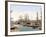 Tall Ships and Barges Docking at Hamburg, Pub. C.1895-null-Framed Photographic Print