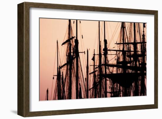 Tall Ships at Sunset 2-Alan Hausenflock-Framed Photographic Print