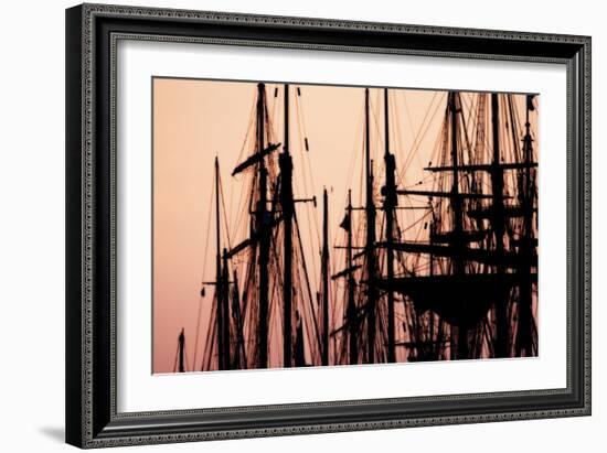 Tall Ships at Sunset 2-Alan Hausenflock-Framed Photographic Print