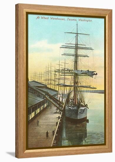 Tall Ships at Wheat Warehouse, Tacoma, Washington-null-Framed Stretched Canvas