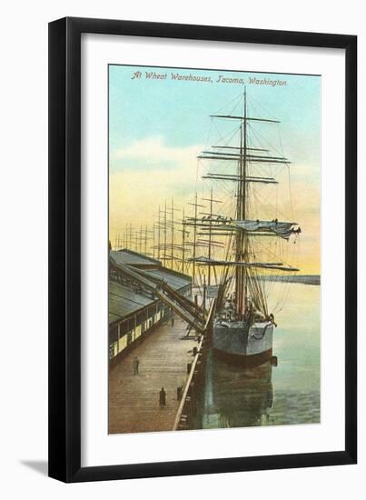 Tall Ships at Wheat Warehouse, Tacoma, Washington-null-Framed Art Print