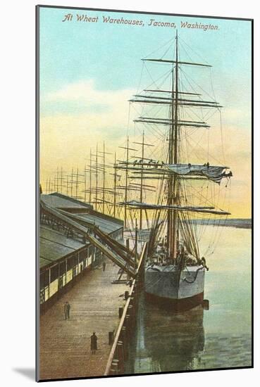 Tall Ships at Wheat Warehouse, Tacoma, Washington-null-Mounted Art Print