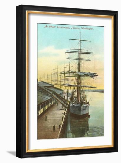 Tall Ships at Wheat Warehouse, Tacoma, Washington-null-Framed Art Print