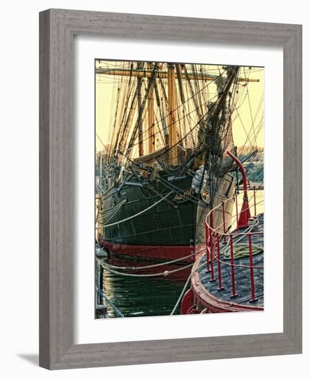 Tall Ships in Darling Harbour-Danny Head-Framed Art Print