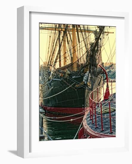 Tall Ships in Darling Harbour-Danny Head-Framed Art Print