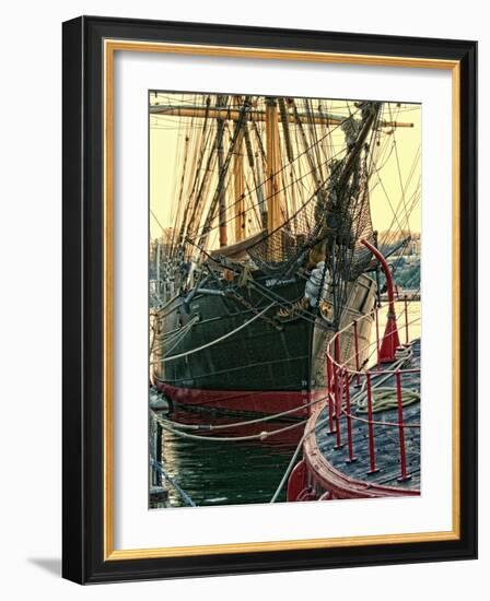 Tall Ships in Darling Harbour-Danny Head-Framed Art Print