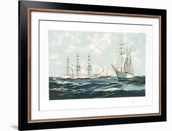 Tall Ships Maneuvering-Eldred Clark Johnson-Framed Limited Edition