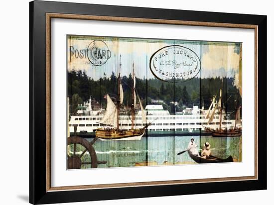 Tall Ships on the Sound-Sandy Lloyd-Framed Art Print