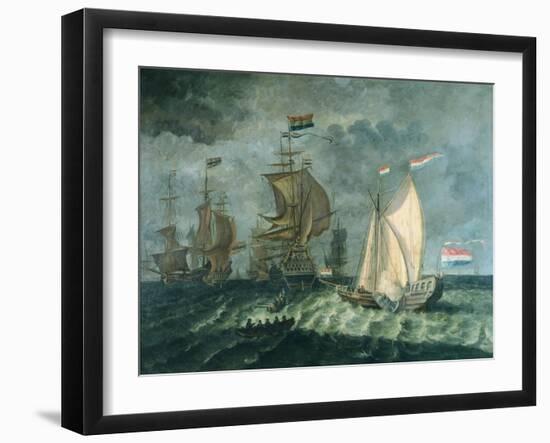 Tall Ships with Full Sail-null-Framed Giclee Print