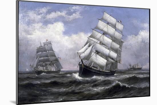 Tall Ships-Xanthus Russell Smith-Mounted Giclee Print