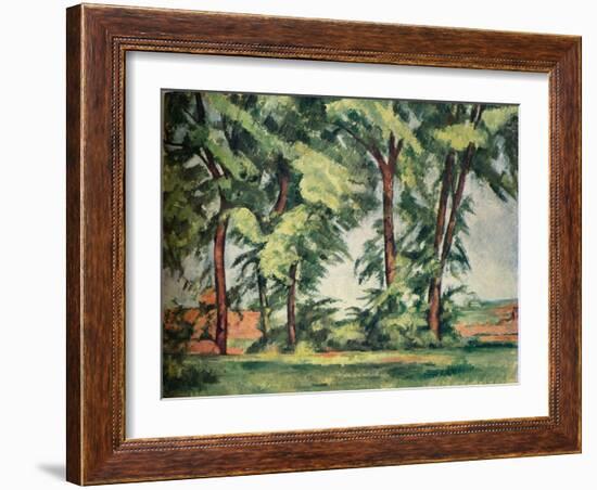 Tall Trees at the Jas de Bouffan, c1883, (1929)-Paul Cezanne-Framed Giclee Print