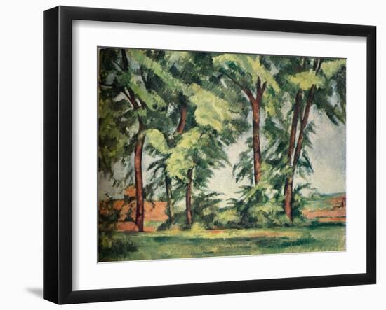 Tall Trees at the Jas de Bouffan, c1883, (1929)-Paul Cezanne-Framed Giclee Print